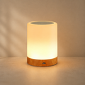Lexion AuraGlow touch night lamp on a clean warm premium background