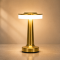Lexion Eclipse rechargeable table lamp on a clean warm premium background