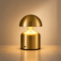 Lexion Solace rechargeable LED table lamp on a clean warm premium background